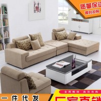 新款简约沙发 可拆洗布艺沙发 多人组合沙发 客厅家具佛山