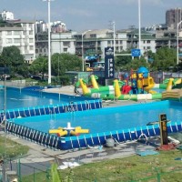 豹伟支架水池 移动水上乐园定制 水上游乐设备厂家 移动泳池儿童泳池