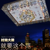 新款现代简约LED客厅灯水晶吸顶灯长方形灯具灯饰